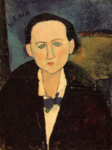 Modigliani - Portrait of Elena Pavlowski by Modigliani